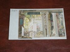 ORIGINAL SIGNED ART NOUVEAU GLAMOUR POSTCARD - INTERIOR OF OPERA HOUSE - TOSCA.