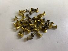 Brass Tubular Rivets Flat Head Assorted Pack of 55 Solid Brass Hollow