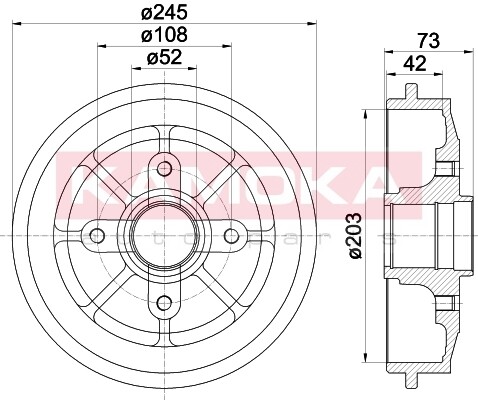 New brake drum for - brake,