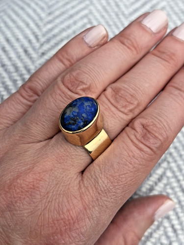 14k gold lapis lazuli - lapis,