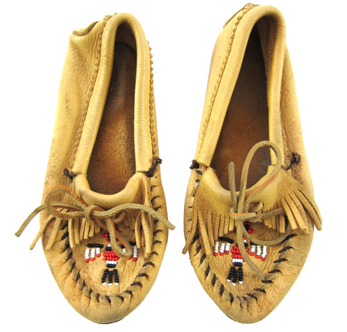 Vtg minnetonka worn tan - minnetonka, in