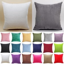 UK Corduroy Plush Jumbo Cord Plain Cushion Cover Pillow Case Home Decor 12"- 28"