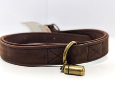 Large Brown Leather Dog Collar  Adjustable, Strong & Durable for Big Dogs