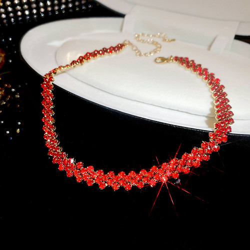 Luxury rhinestone choker - luxury,