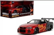 Jada 1/24 Scale Die-Cast 2002 Nissan Skyline GT-R (R34) Godzilla Graphic 35133