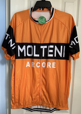 Molteni Arcore Men’s Full Zip Orange Cycling Shirt 3XL NWT