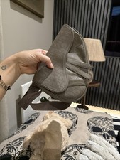 Christian Dior Saddle Bag In Gray Perforated Oblique Leather. Authentic