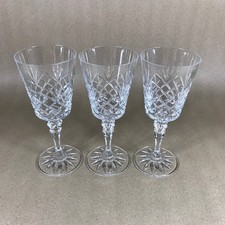 Set of 3 Cut Crystal Galway Irish Crystal Wine Glasses