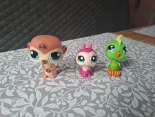 Lps Littlest Pet Shop #1376 Meerkat 2008 #1369 Cockatoo 2006 #1909 Ladybug 2008