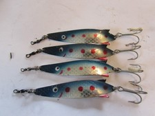 4 unused original abu sweden blue silver 20g toby fishing spinning lure