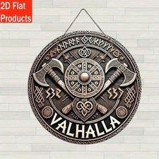 modern WOODEN sign "Valhalla"