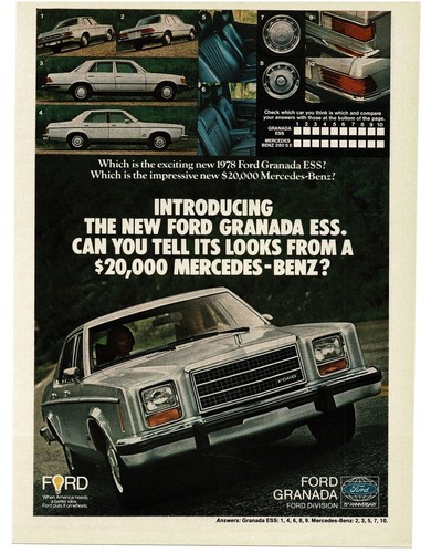 1978 ford granada ess - ford, silver