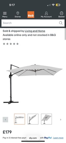 Garden cantilever parasol - cantilever, –