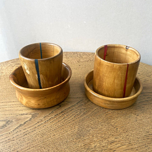 4pc round wooden - round, &
