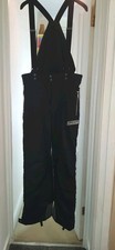 Mens Spyder Salopettes XL Black Vintage 90's Ski Snowboard Pants convertible VGC
