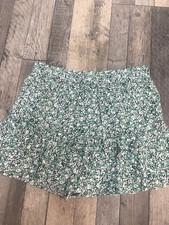 ladies zara green floral mini