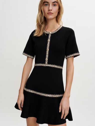 Maje rongolan black tweed - black,