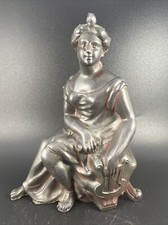 Vintage Metal Spelter Woman