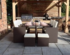10 SEATER CUBE RATTAN OUTDOOR