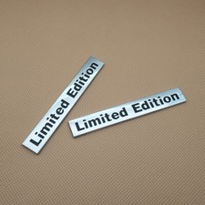 2x Metal Car Emblem Silver &