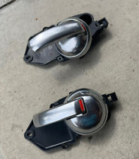GENUINE FIAT 500 ABARTH PAIR OF  INTERIOR  DOOR HANDLES BRUSHED CHROME