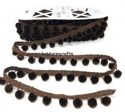 Simplicity brown pom trim - brown,