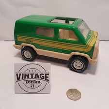 Vintage Tonka Toy. Green Camper Van. Pressed Steel 1970's