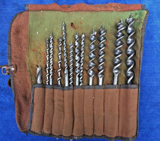 Vintage Auger Drill Bit Set x 12 Various - Marples - Jackson - Russell Jennings