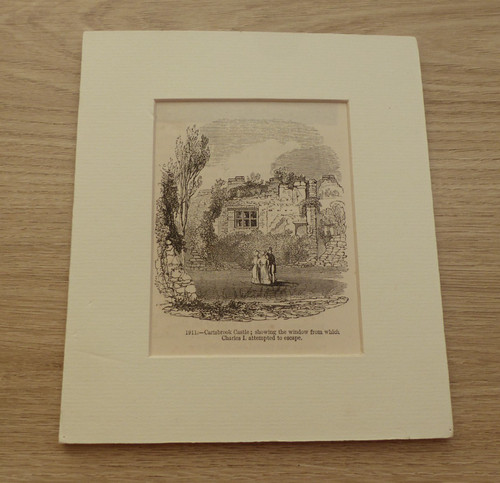 Carisbrooke castle engraving - carisbrooke,