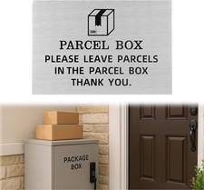 Parcel box sticker metal - box,