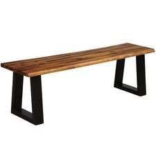 Solid Acacia Wood Patio Bench