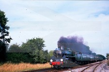 Original AGFA 35mm Rail Slide: MAINLINE STEAM: 73076: NEAR LOXTONE: 1999