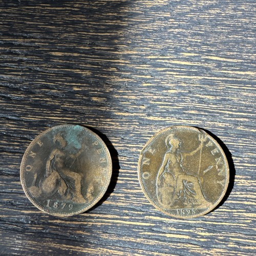 Queen victoria pennies - x,