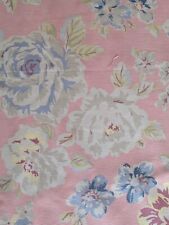 Vintage Shell Pink Cabbage Rose Upholstery Fabric Extra Wide Per Metre