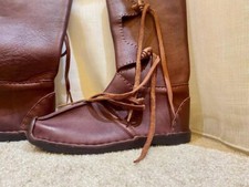 Medieval Brown Leather Boots