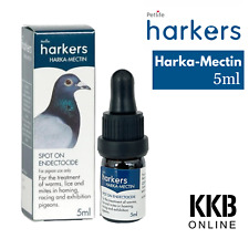 2 x Harka Mectin Spot On Worms Lice Mites Parasites Treatment for Pigeons Birds
