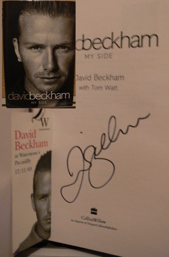 David beckham signed book - signed,