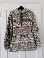 Cotton Traders Beautiful Ladies Fleece Size M Two Front Pockets And Hood BNWT