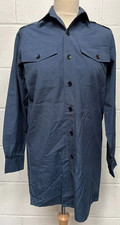 British Military Issue RAF Woman's Long Sleeve Blue Working Dress Shirt