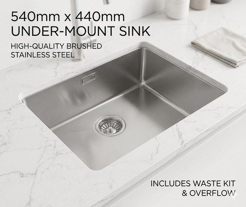 Stainless steel kitchen sink - kitchen,