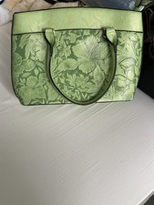 Ladies Green Floral Handbag 