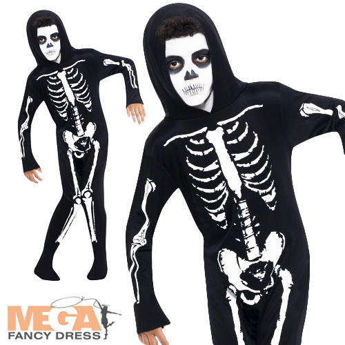 Skeleton jumpsuit hood boys - jumpsuit, +