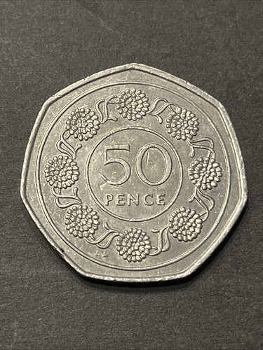 Gibraltar 50p pence coin - gibraltar,