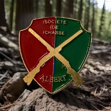 “Société de Chasse” Albert (Albert Hunting Society) Enamel Pin Badge U2 10