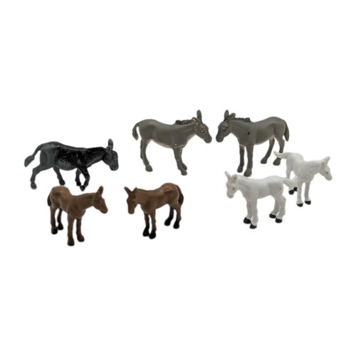Plastic donkeys small - plastic,