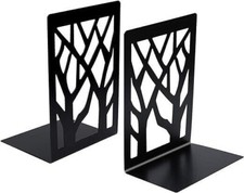 Shelf Book Supports, 2-Pack Heavy Duty Metal Stoppers – Sturdy Bookends for Home