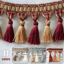 1M Tassel Trim Craft Sew Edging Material Home Curtains Cushion Home Fringe DIY
