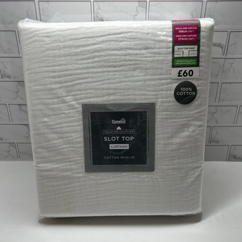 Dunelm slot top - curtains, 100%