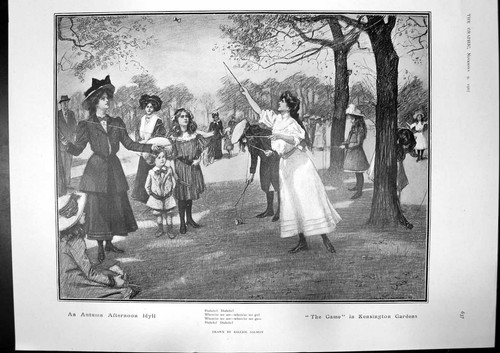 Antique print games kensington - print,