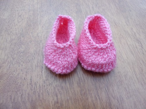 Handmade knitted doll shoes - handmade,
